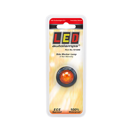 Image 0 for LED SIDE MARKER AMBER ROUND MINI 12-24V