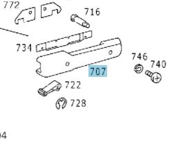 Image 1 for INTERNAL ARM REST DOOR HANDLE (U1700)